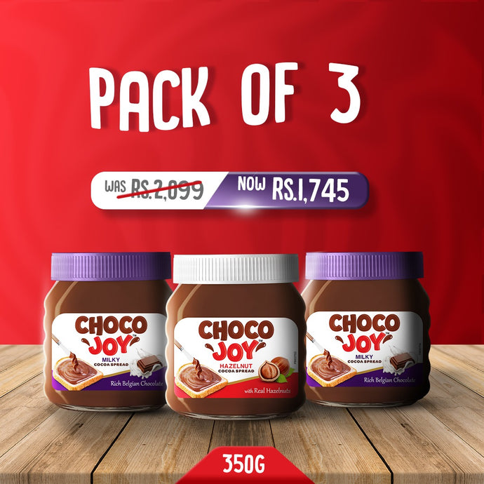 Pack of 3 (2 Milky & Hazelnut)